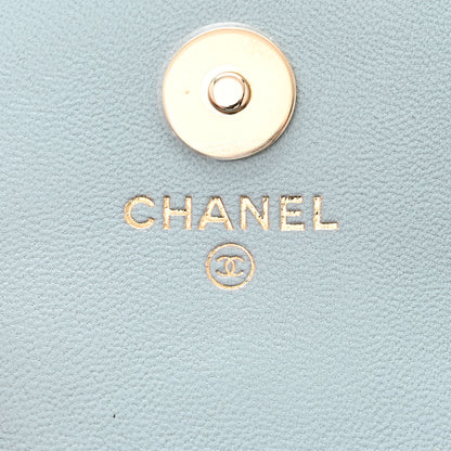 Chanel Lambskin Quilted Pearl Chain Belt Bag Light Blue 6 of 11