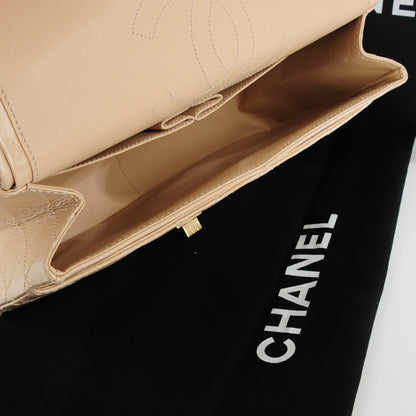 Chanel Distressed Patent Quilted 2.55 Reissue 226 Flap Beige 7 of 8