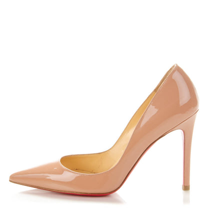 Christian Louboutin Patent Pigalle 100 Pumps 36.5 Nude 1 of 7
