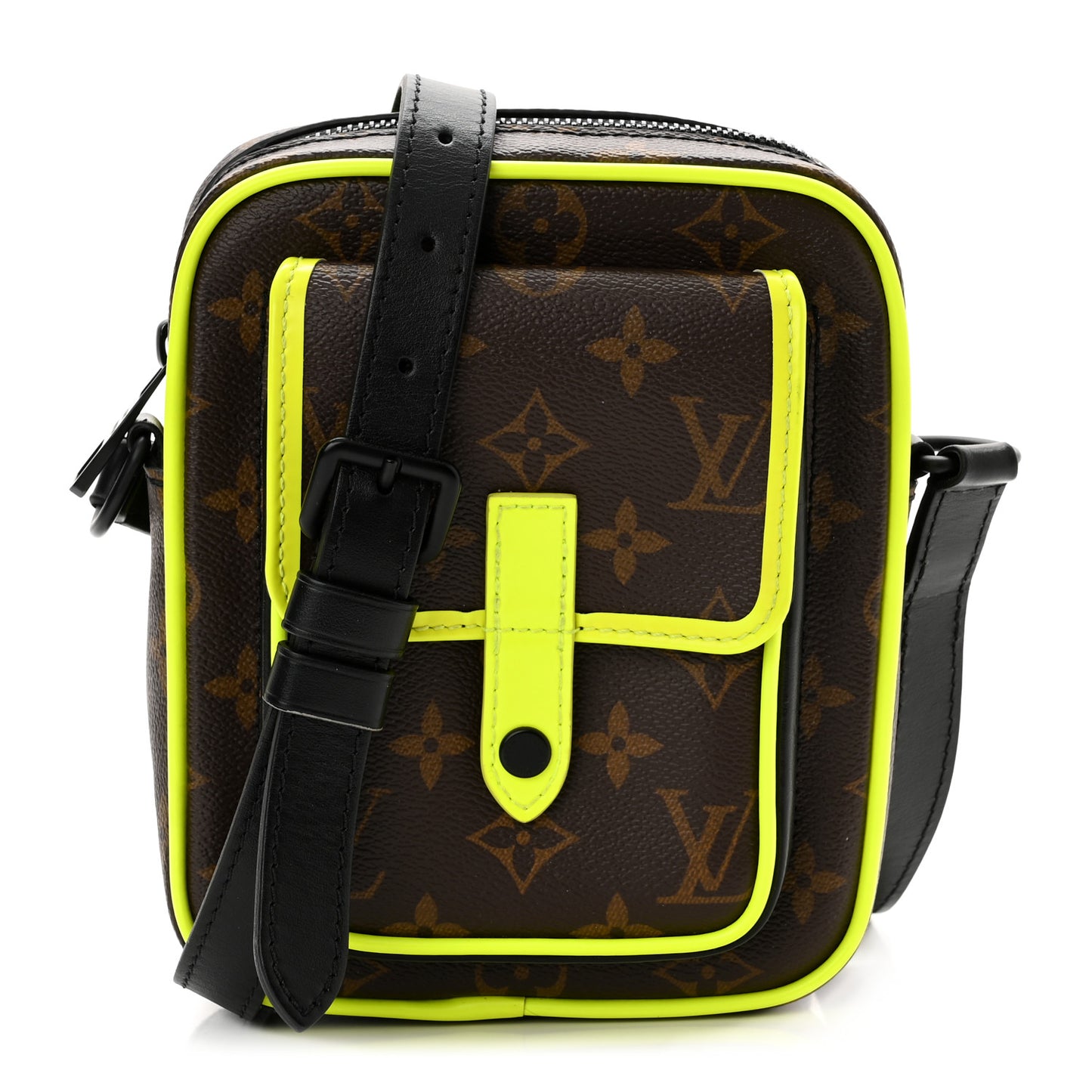 Monogram Macassar Christopher Wearable Wallet Fluorescent Yellow