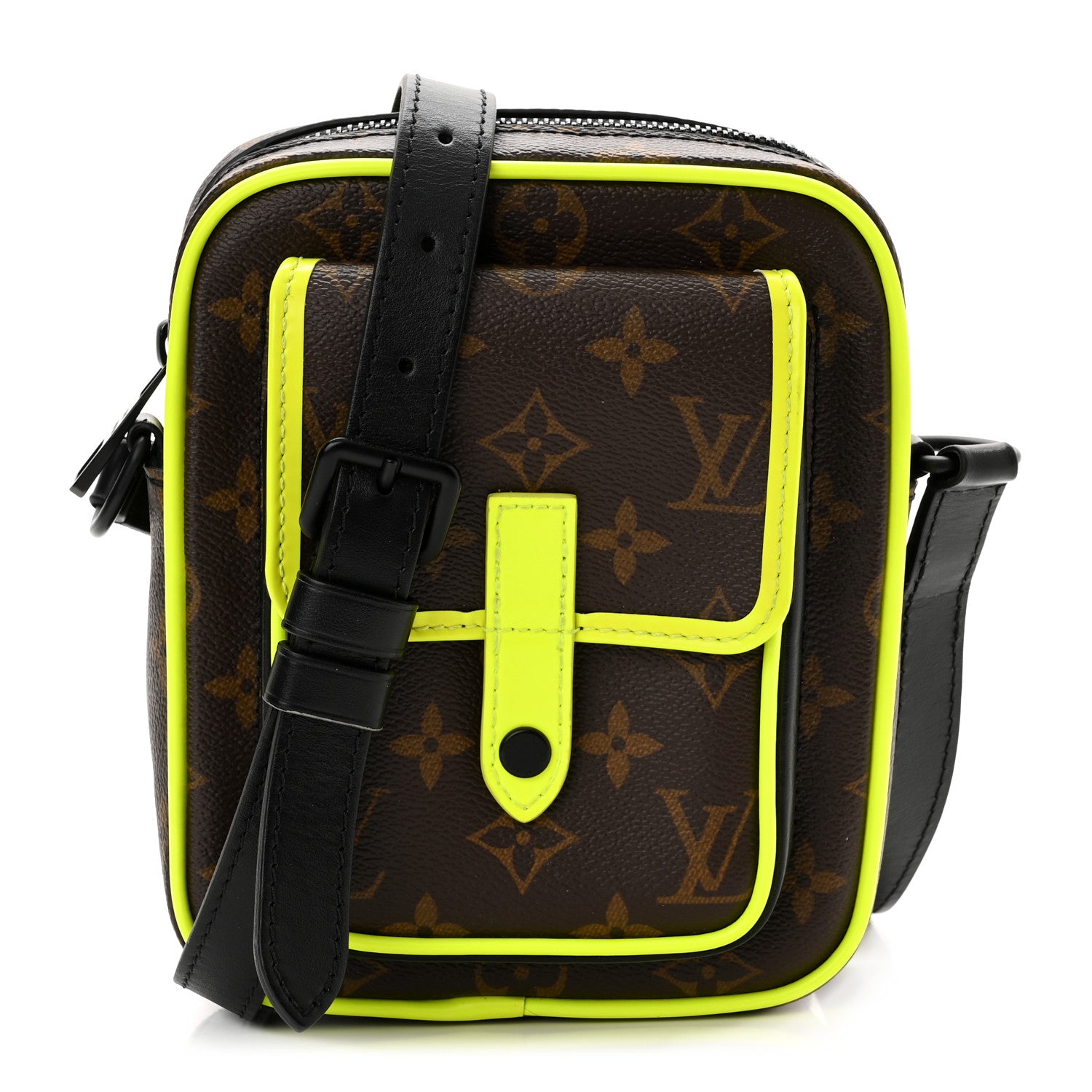 Louis Vuitton Monogram Macassar Christopher Wearable Wallet Fluorescent Yellow 1 of 9