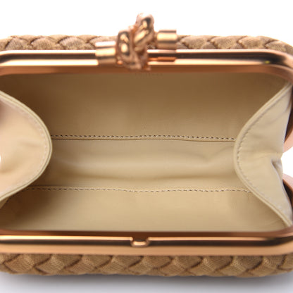 Bottega Veneta Intreccio Oro Bruciato Knot Clutch 6 of 9