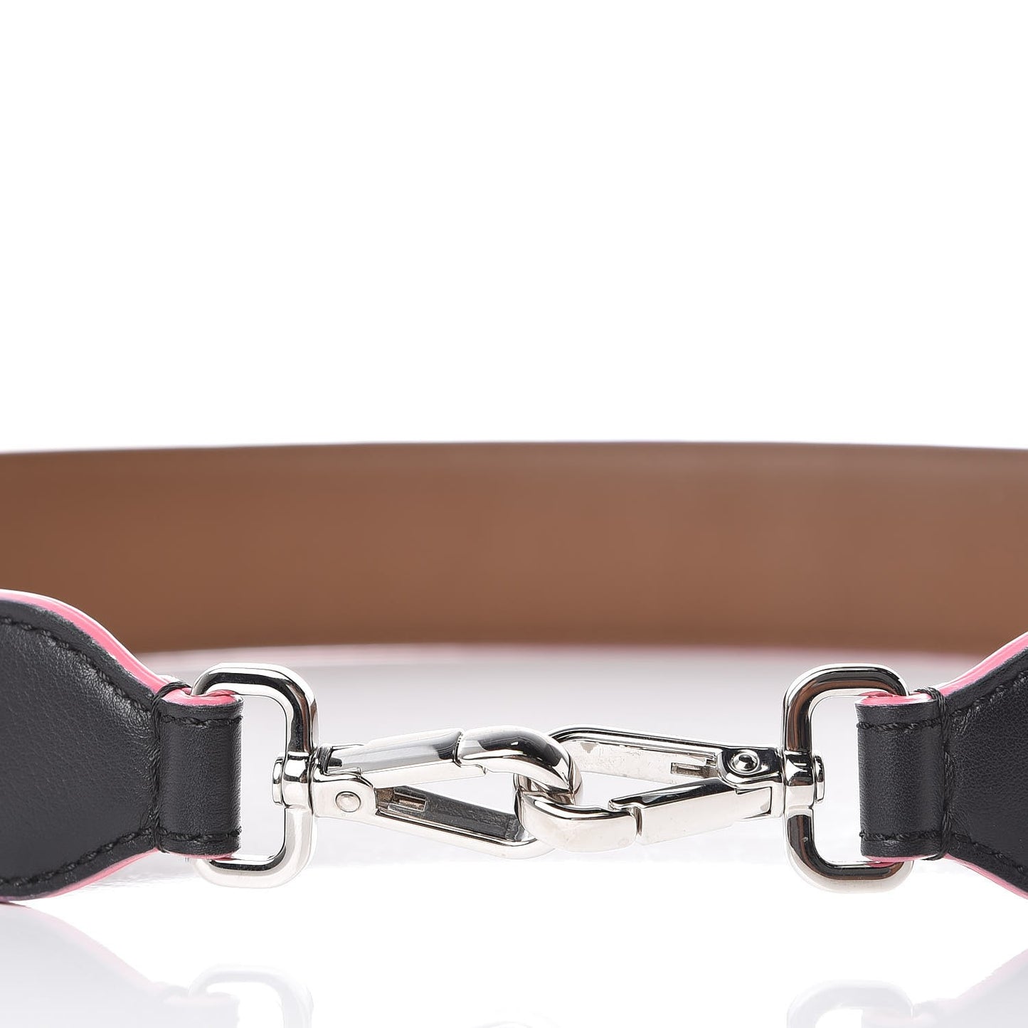 Vitello Dolce Plexiglass Bi-Color Studded Strap You Black Brownie Multicolor