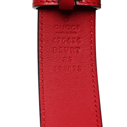 Gucci Calfskin Matelasse GG Marmont Belt Bag 85 34 Hibiscus Red 7 of 10