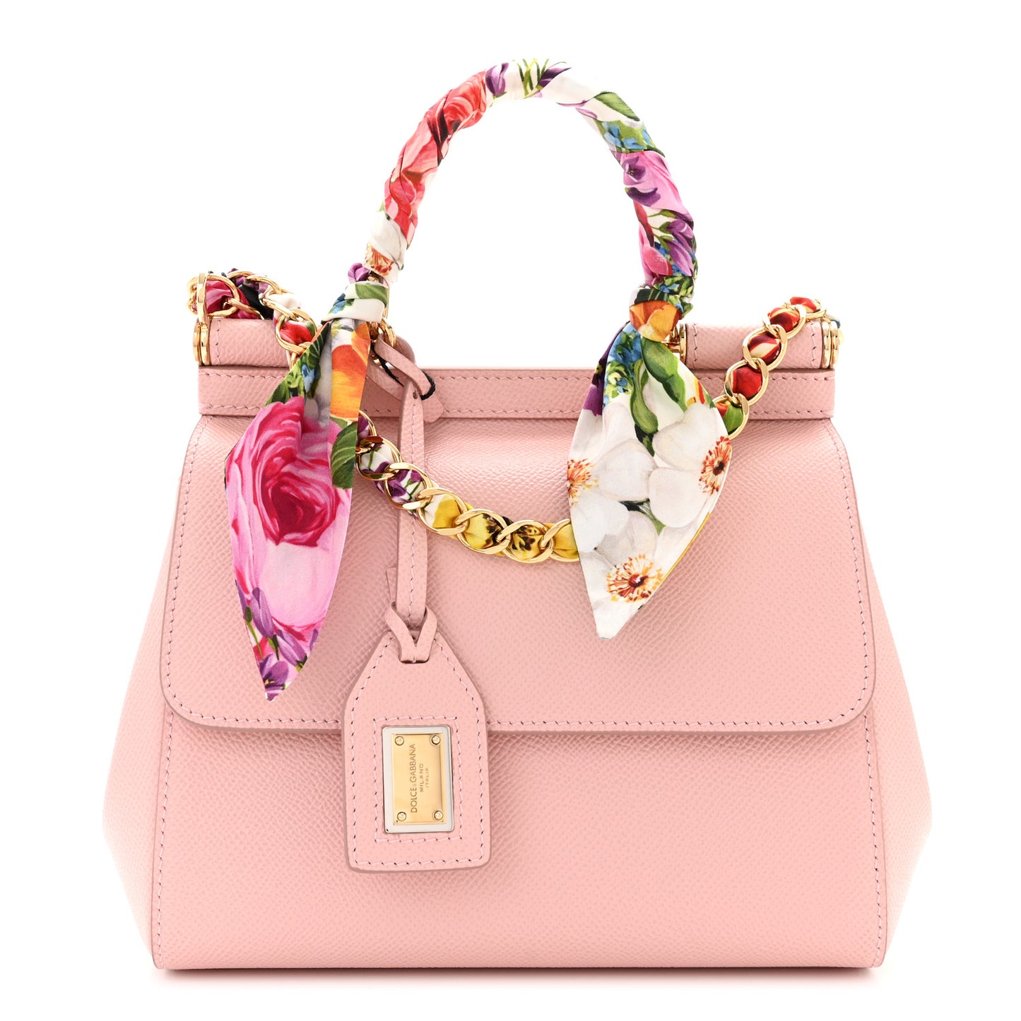 Dauphine Small Miss Sicily Satchel With Scarf Pink