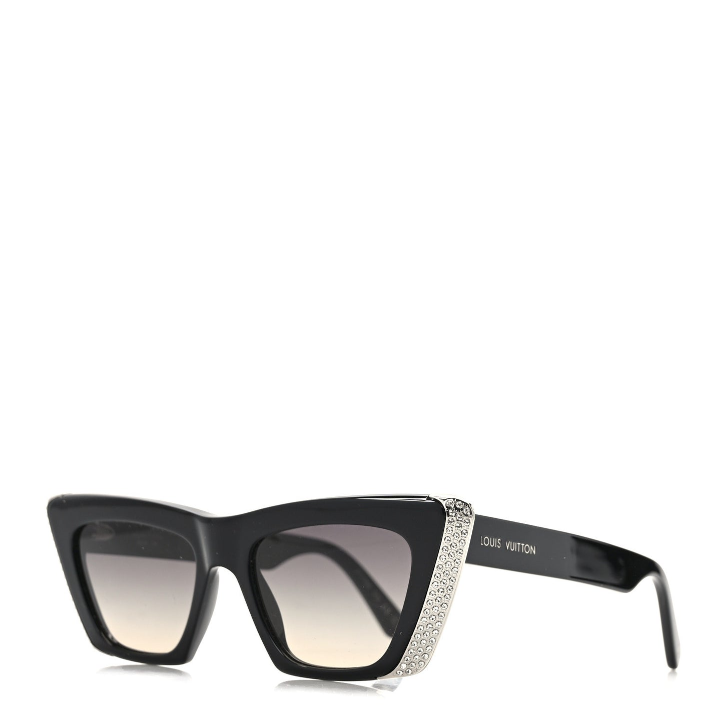 Acetate LV Fame Cat Eye Sunglasses z1776w Black