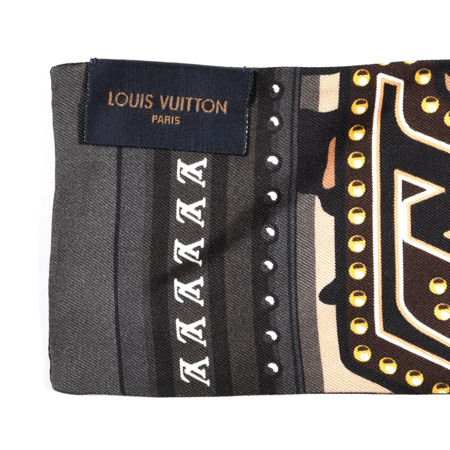 Louis Vuitton Silk Monogram LV World Bandeau Brown 3 of 3