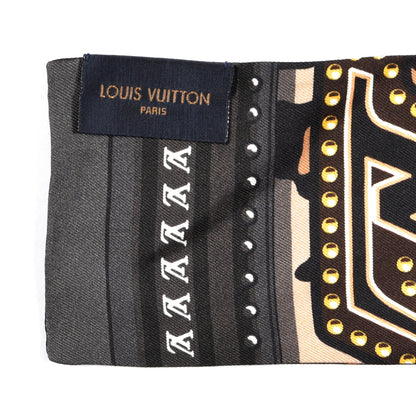 Louis Vuitton Silk Monogram LV World Bandeau Brown 3 of 3