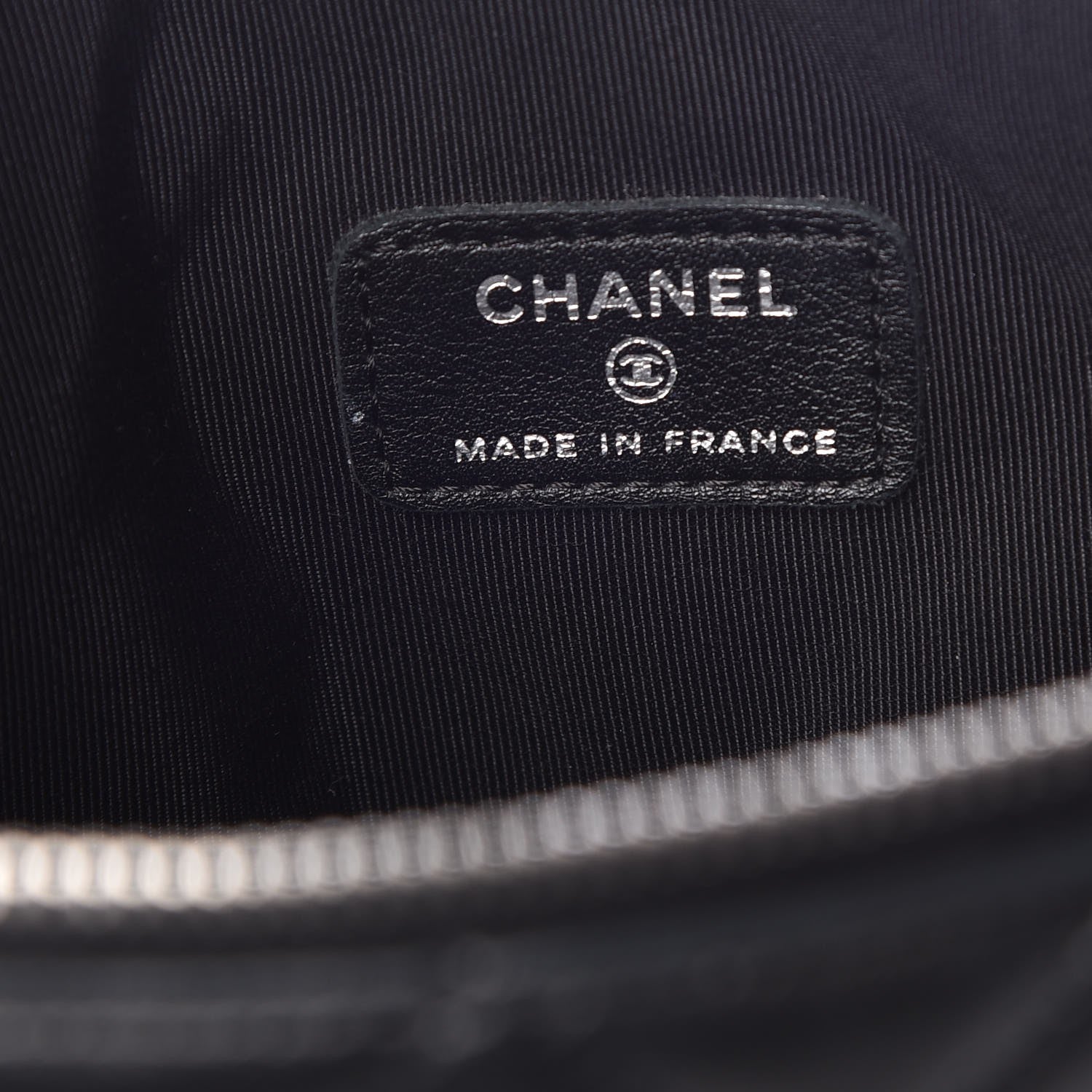 Chanel Lambskin Quilted Cosmetic Case Black 6 of 8