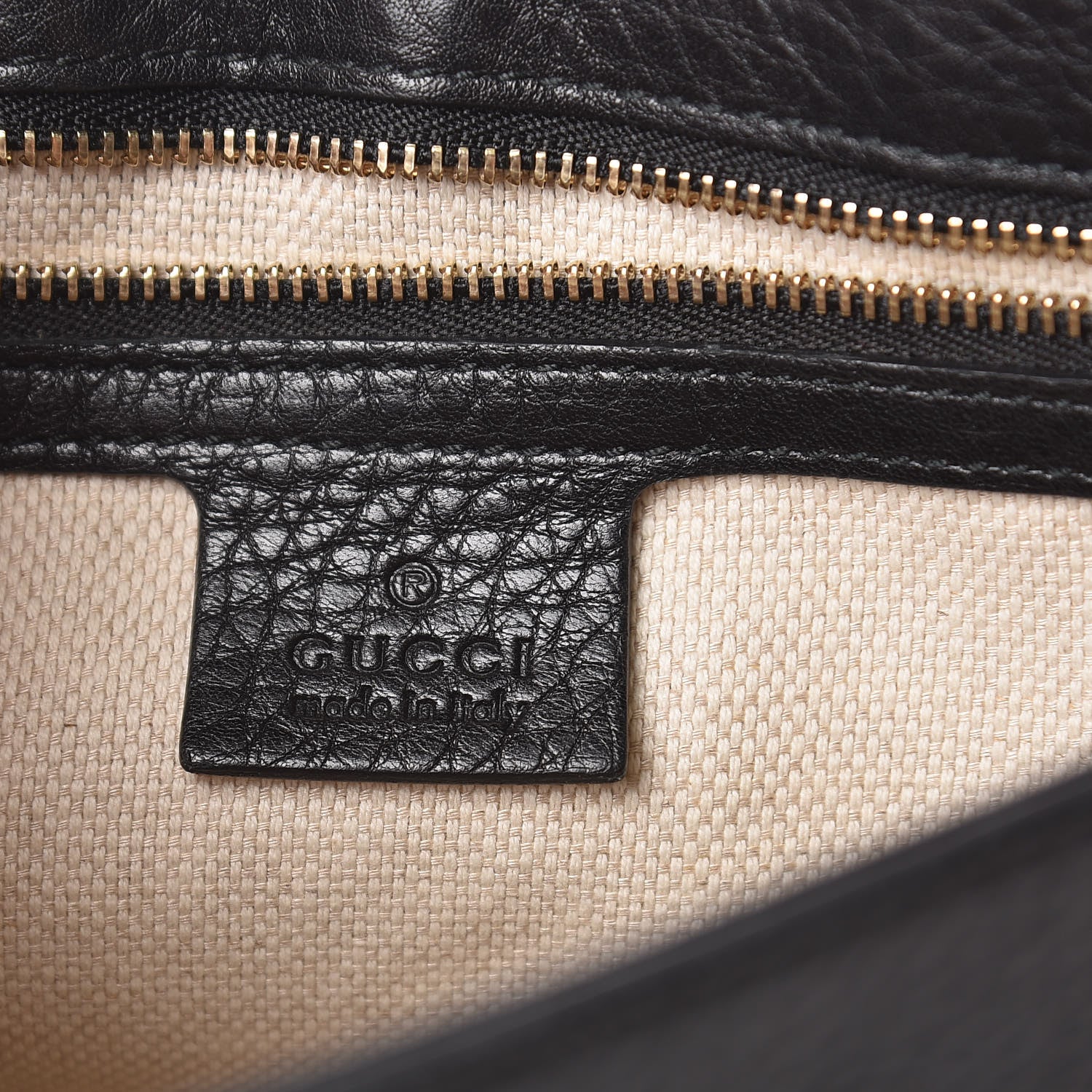 Gucci Pebbled Calfskin Medium Soho Flap Crossbody Black 6 of 11