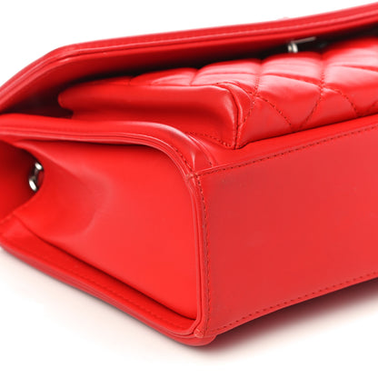 Chanel Lambskin Quilted Large Geometric Flap Red 9 of 12