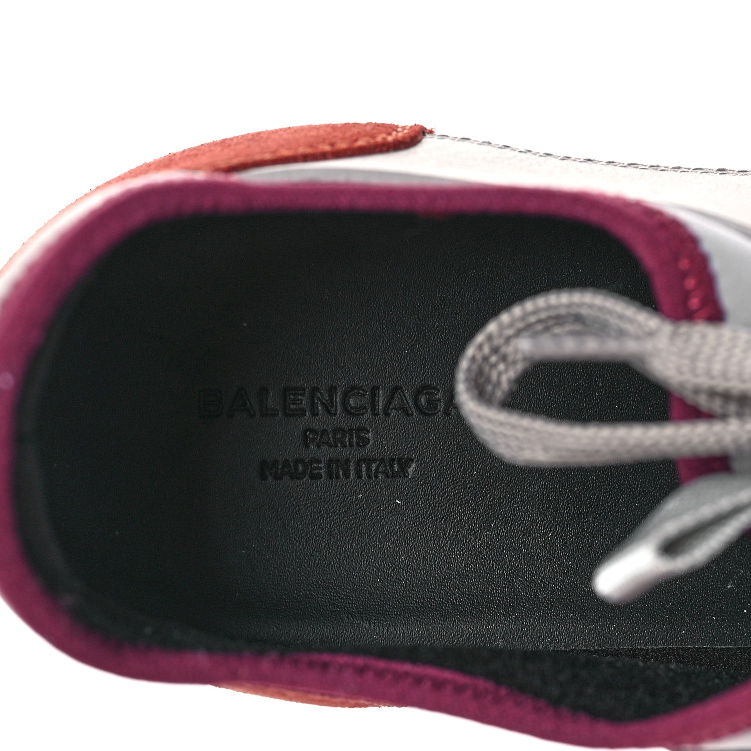 Balenciaga Mesh Calfskin Neoprene Suede Womens Race Runner Sneakers 37 Gris Bois de Rose 7 of 7