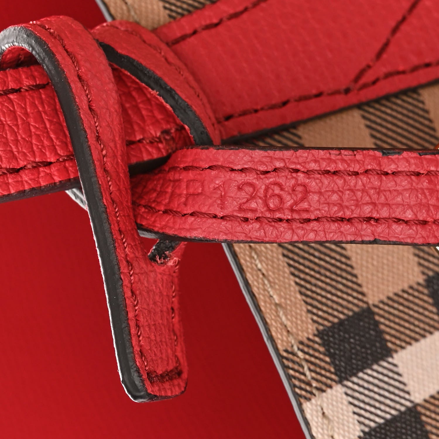 Burberry Haymarket Check Medium Reversible Tote Red 15 of 19