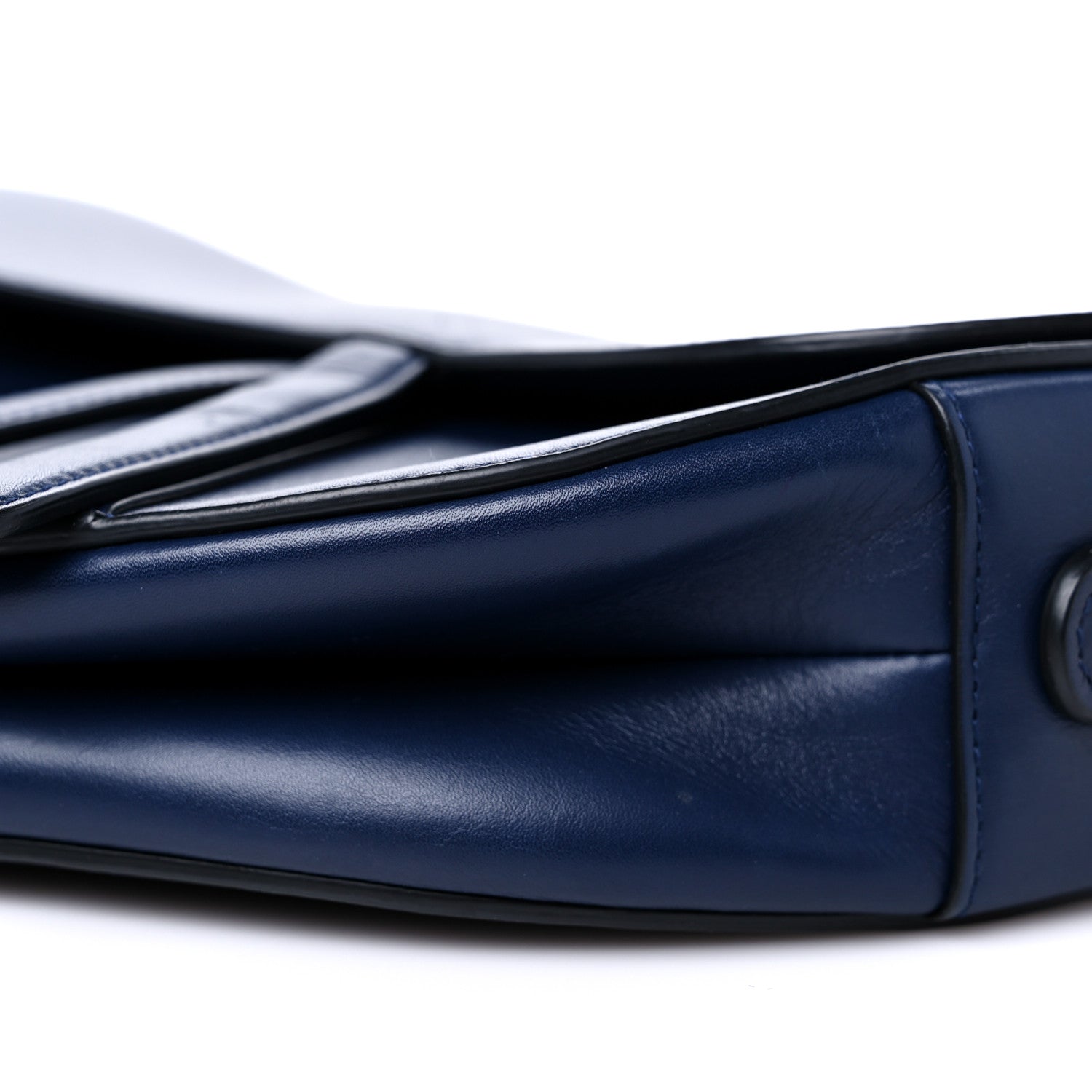 Christian Dior Calfskin Saddle Bag Blue 8 of 13