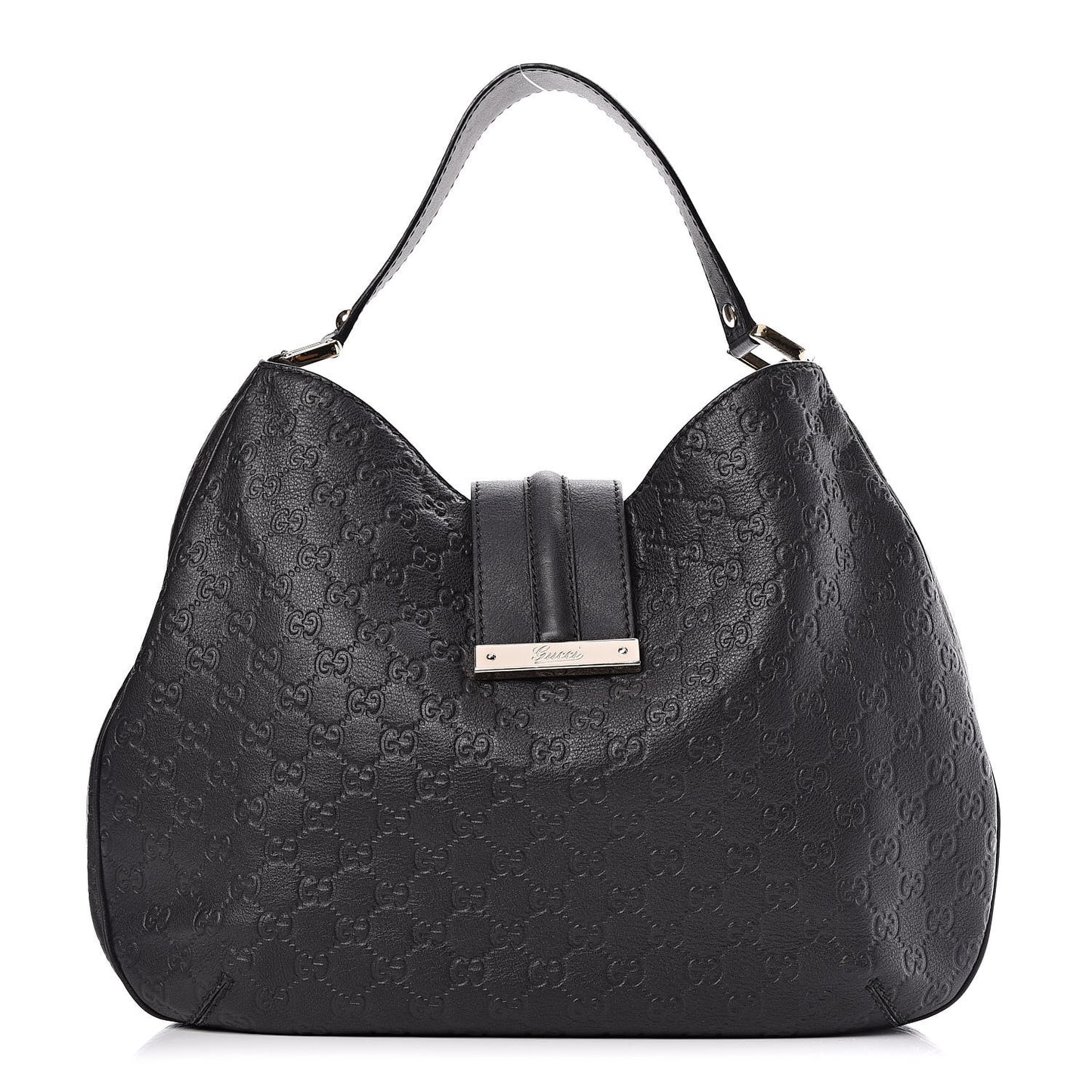 Guccissima Large New Ladies Web Hobo Black