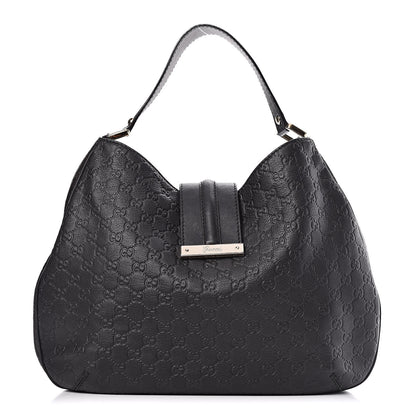 Gucci Guccissima Large New Ladies Web Hobo Black 1 of 10