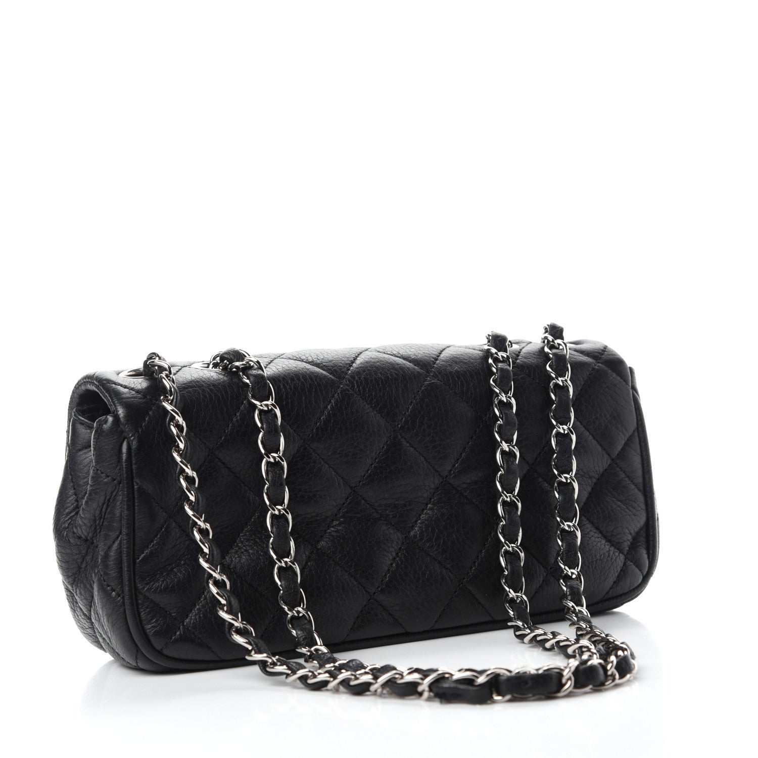 Chanel Deerskin Quilted East West Flap Black 3 of 10