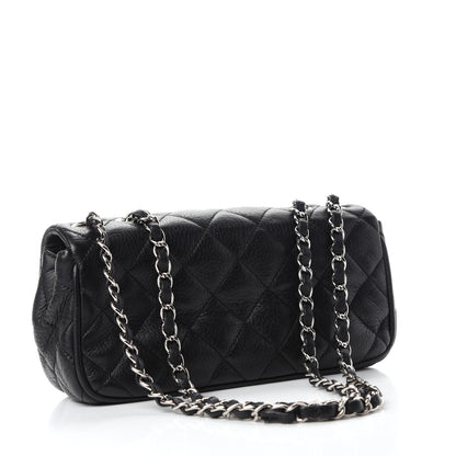 Chanel Deerskin Quilted East West Flap Black 3 of 10