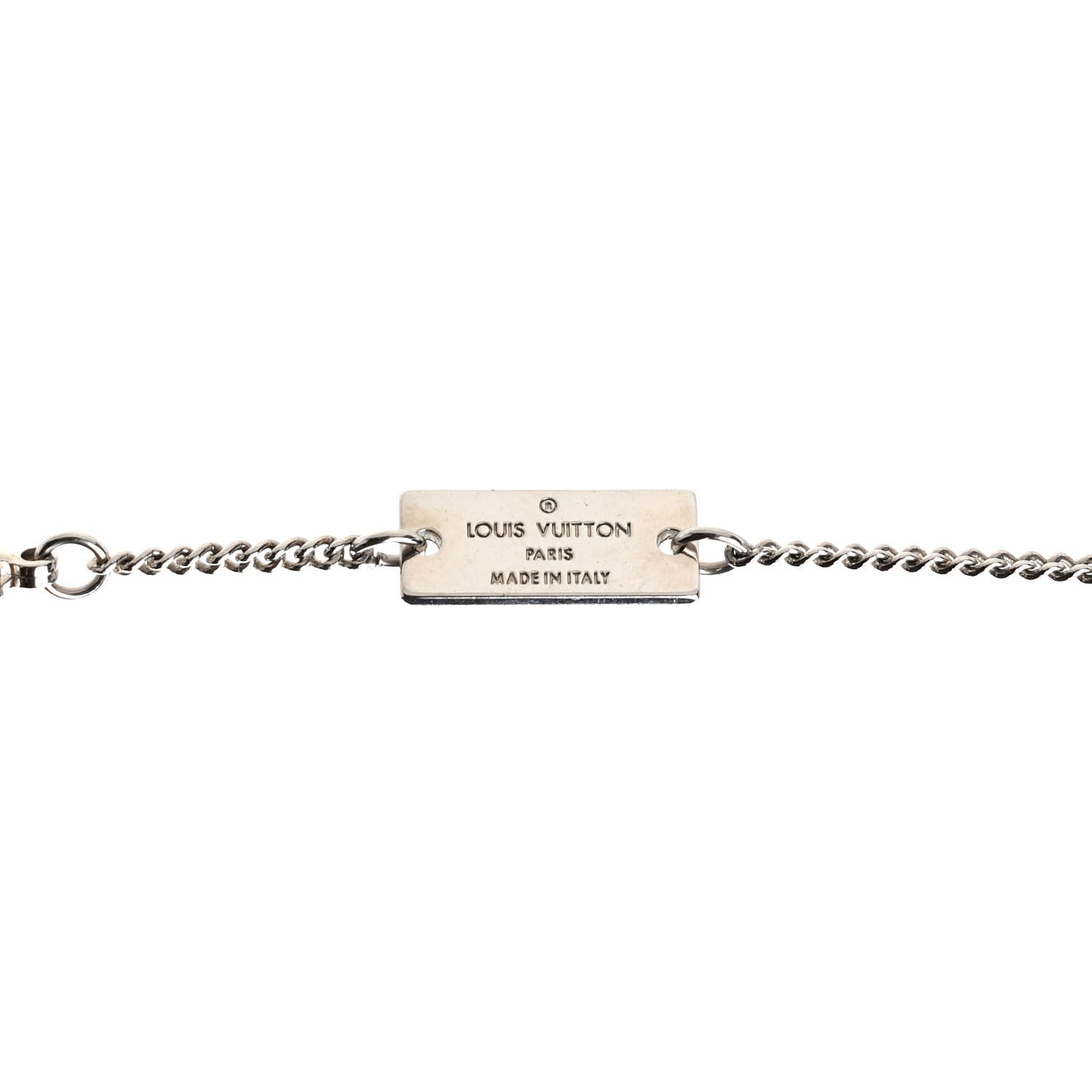 Louis Vuitton Zamac Palladium Monogram Charms Necklace Silver 5 of 6