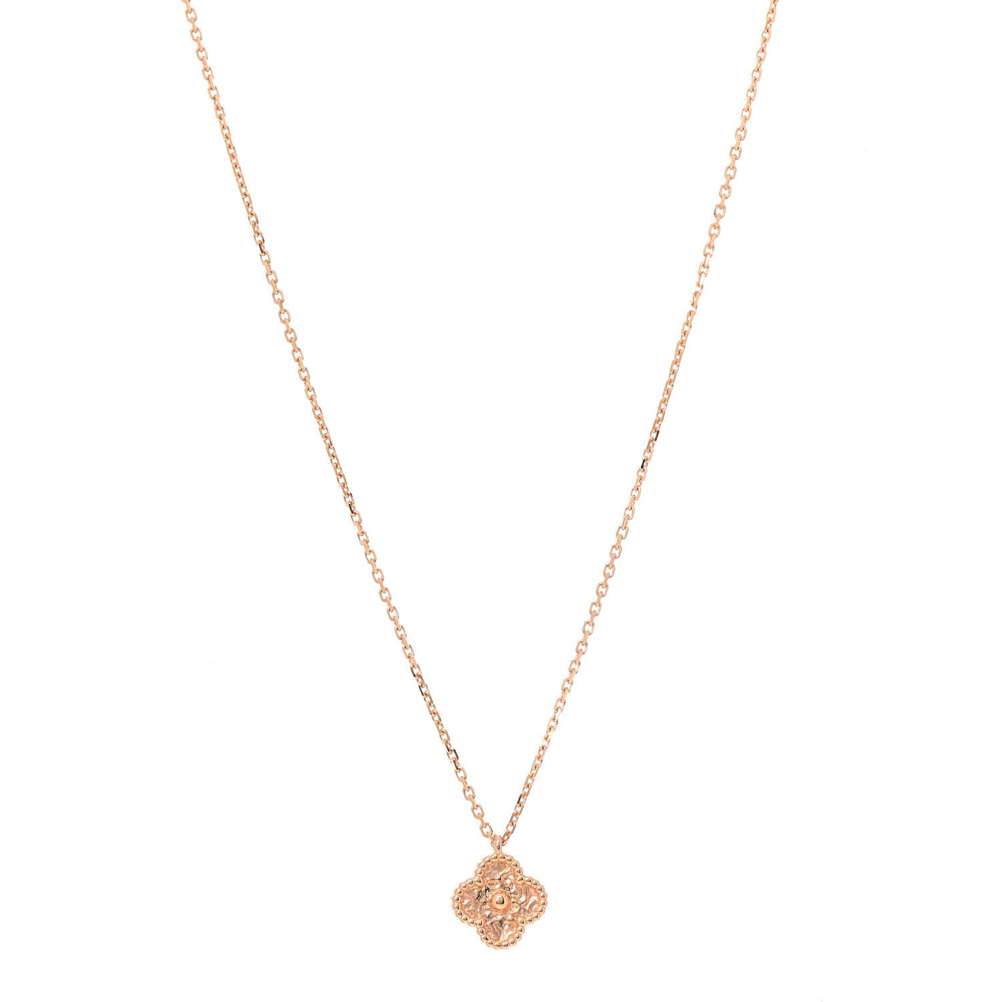 18K Rose Gold Sweet Alhambra Pendant Necklace