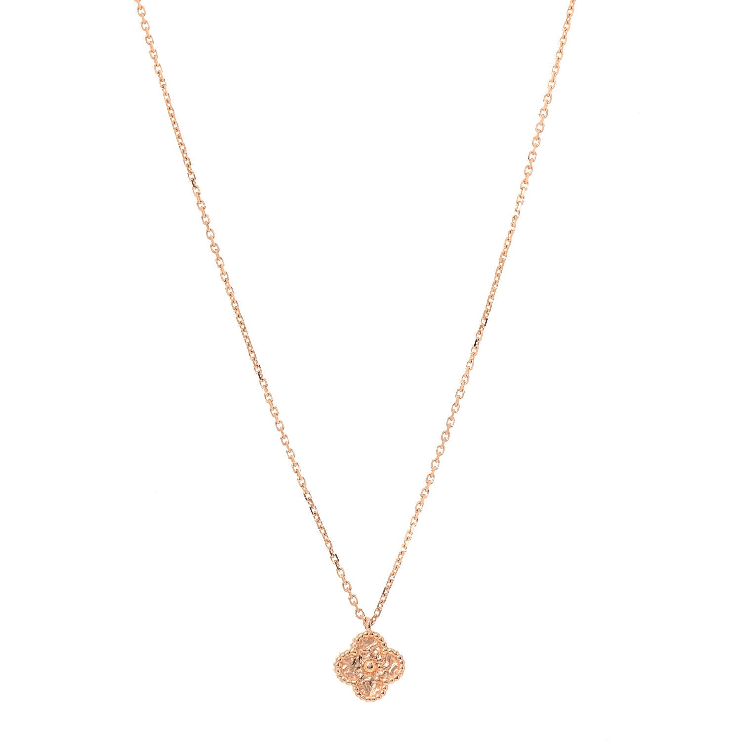Van Cleef & Arpels 18K Rose Gold Sweet Alhambra Pendant Necklace 1 of 6