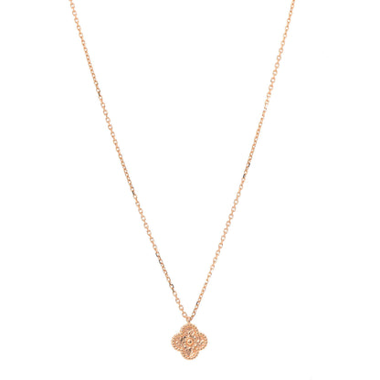 Van Cleef & Arpels 18K Rose Gold Sweet Alhambra Pendant Necklace 1 of 6