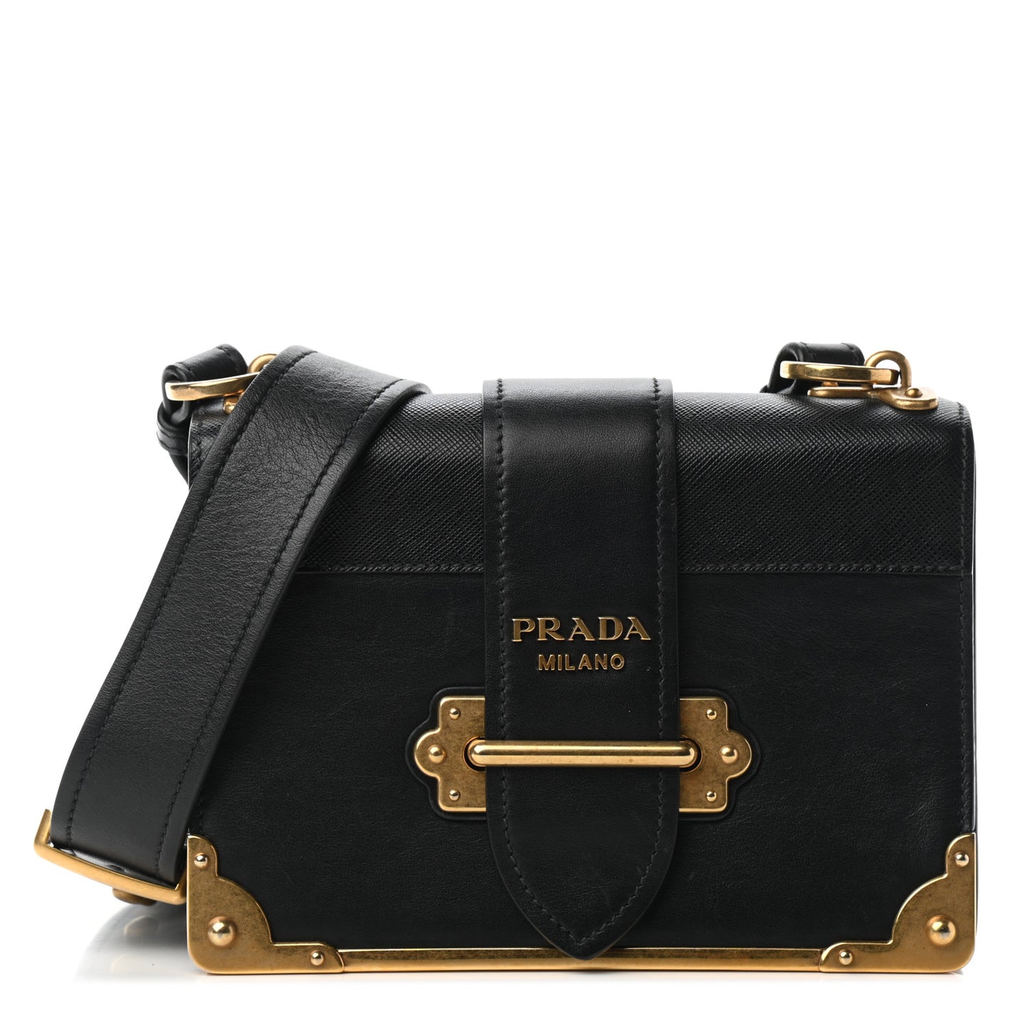 City Calf Saffiano Cahier Bag Black