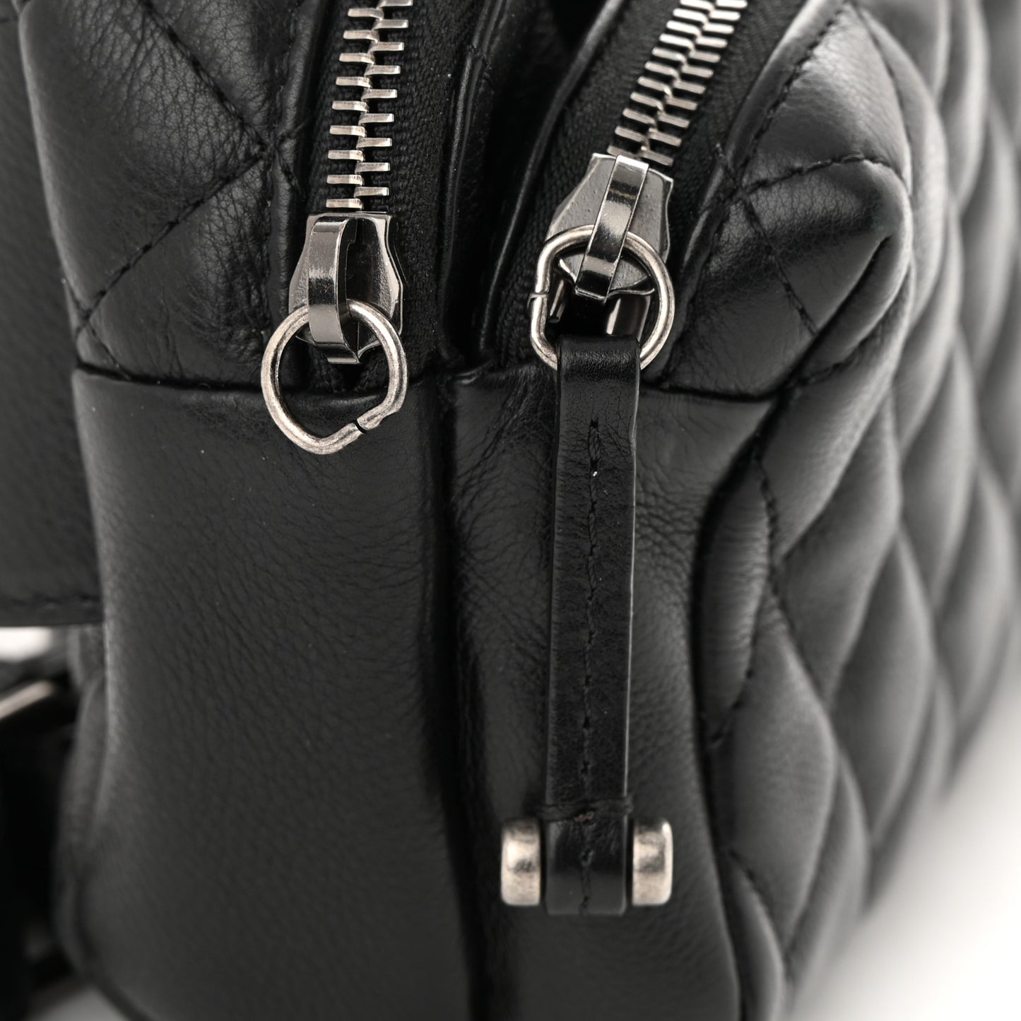 Calfskin Quilted Waist Bag Black