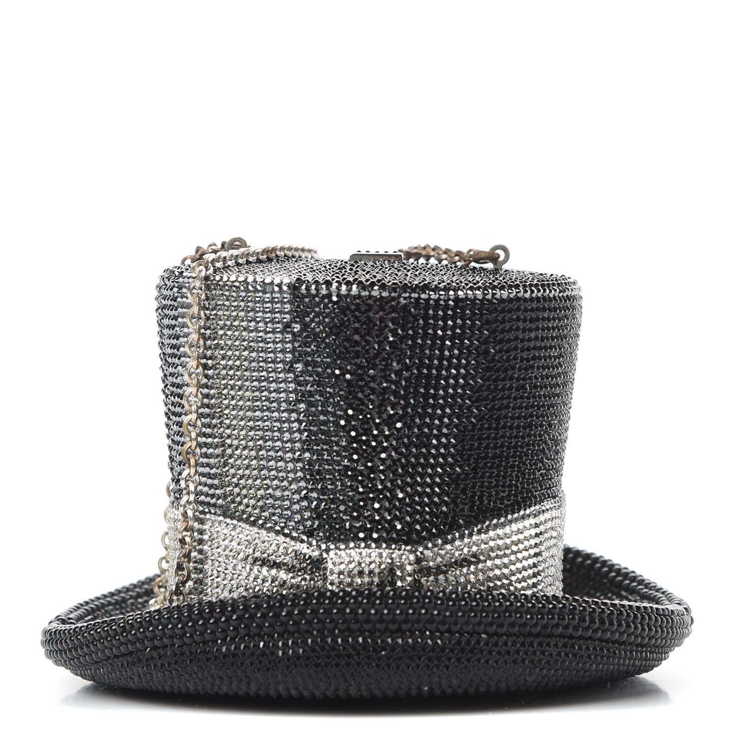 Judith Leiber Swarovski Crystal Top Hat Clutch Jet Multicolor 1 of 14