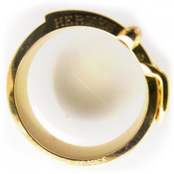 Hermes Belt Buckle Scarf Ring Gold 4 of 5