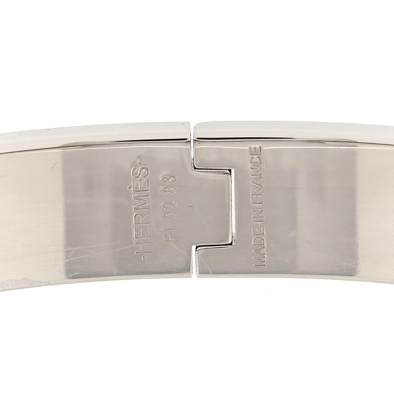 Hermes Matte Enamel Narrow Clic Clac HH Bracelet Bleu Biarritz 3 of 3