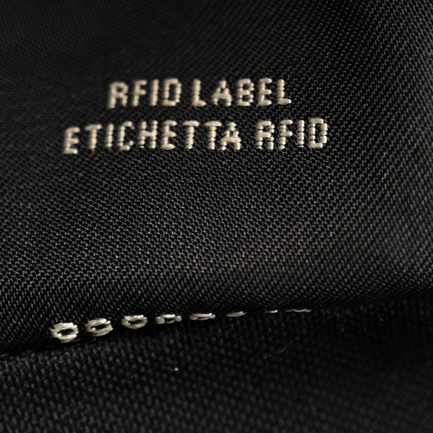 Fendi Glazed Fabric Vitello Century FF 1974 Stamp Patch Large Flat Pouch Mogano Panna Black 7 of 9