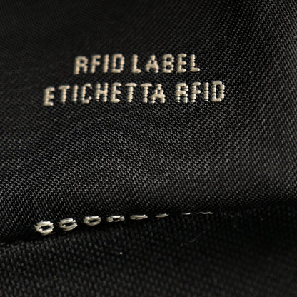 Fendi Glazed Fabric Vitello Century FF 1974 Stamp Patch Large Flat Pouch Mogano Panna Black 7 of 9