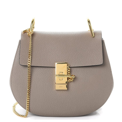 Chloe Grained Lambskin Drew Shoulder Bag Motty Grey 1 of 7