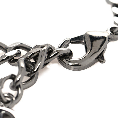 Chanel Ruthenium Crystal CC Bracelet Silver 4 of 5