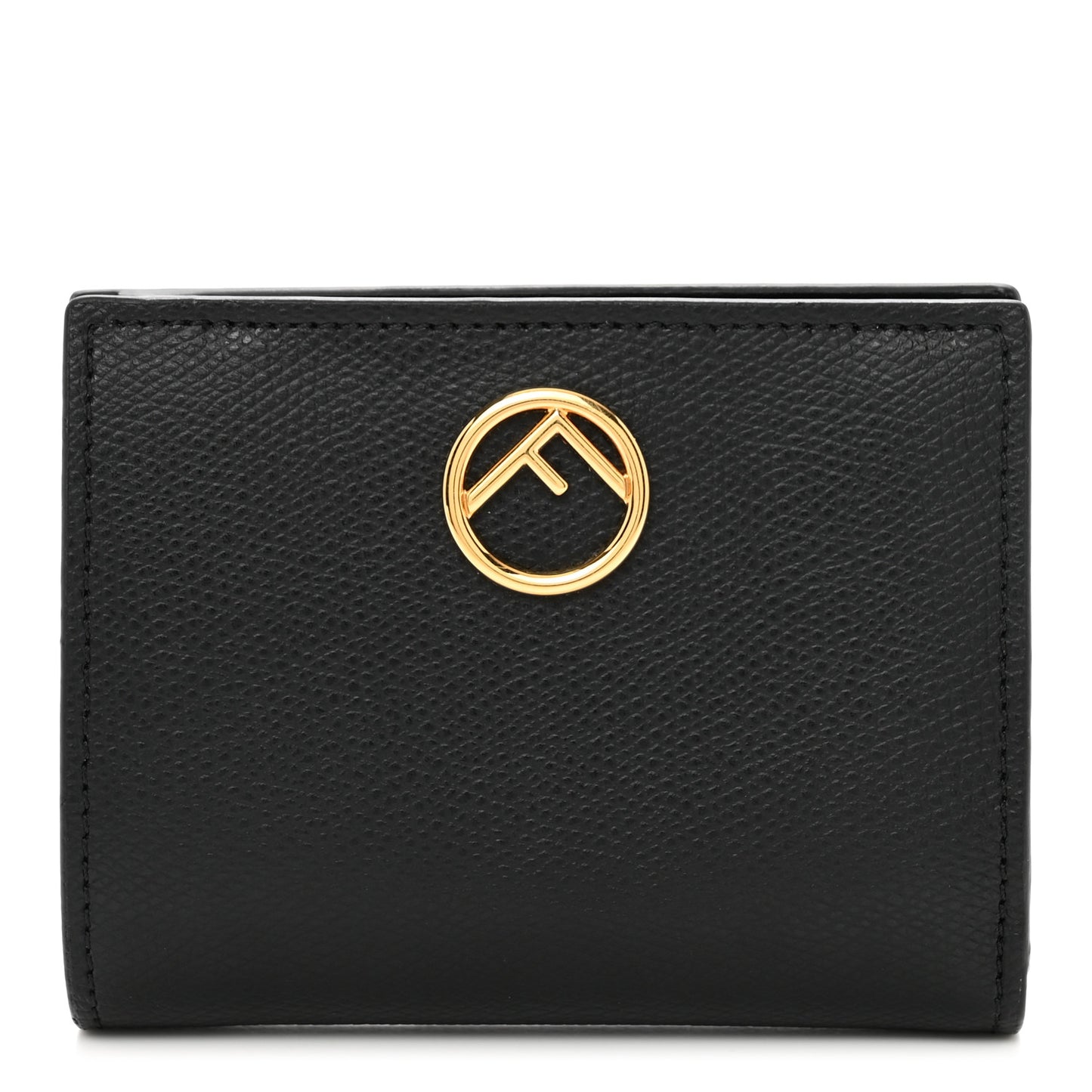 Vitello Cruise F is Fendi Compact Bi-Fold Wallet Black