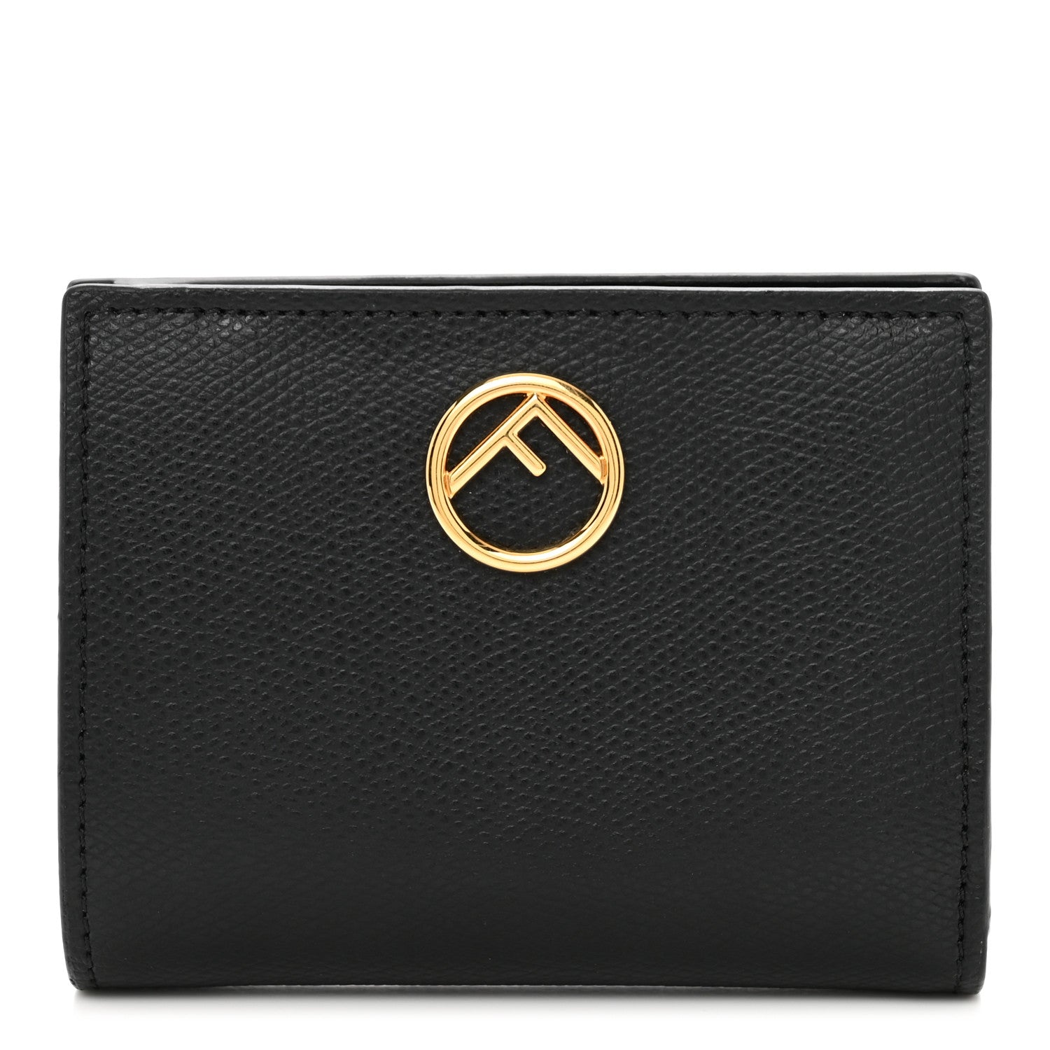 Fendi Vitello Cruise F is Fendi Compact Bi-Fold Wallet Black 1 of 7