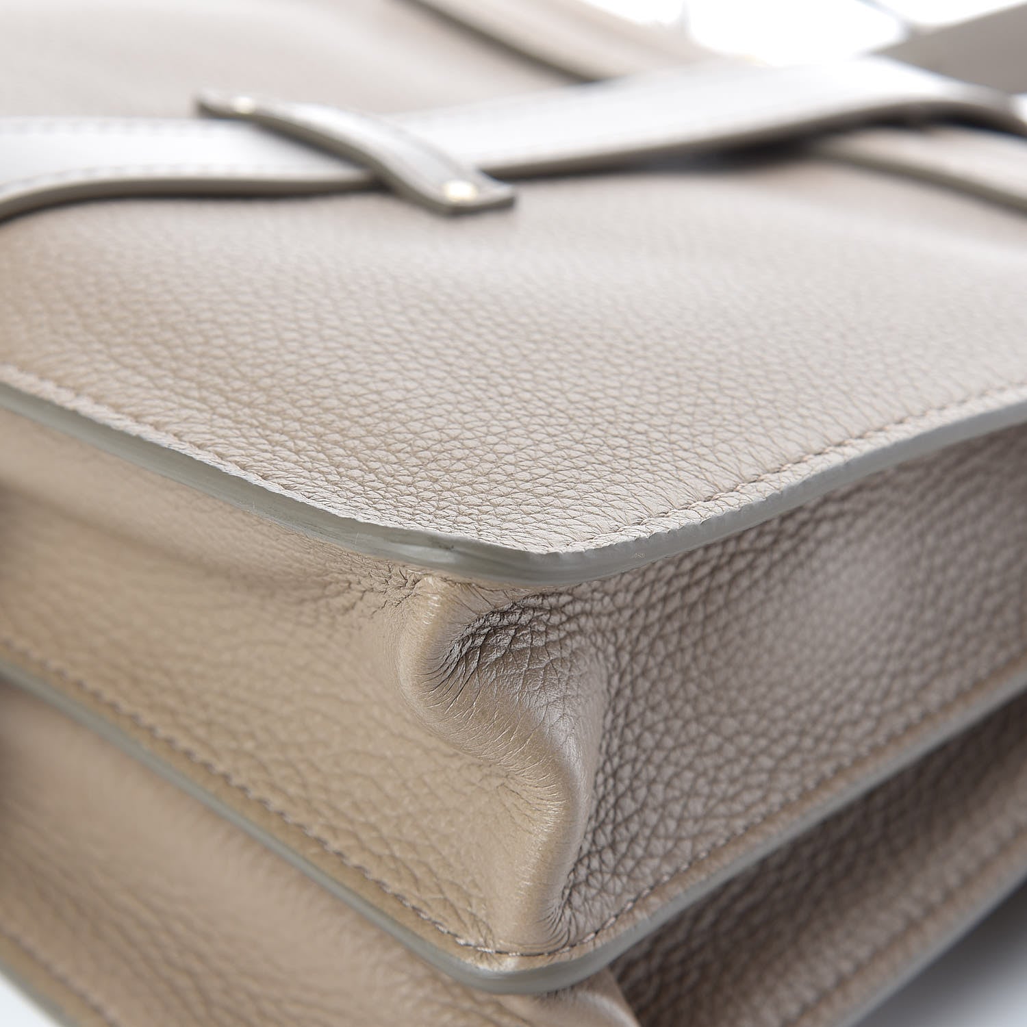 Chloe Shiny Grained Calfskin Medium Aby Day Shoulder Bag Motty Grey 13 of 15