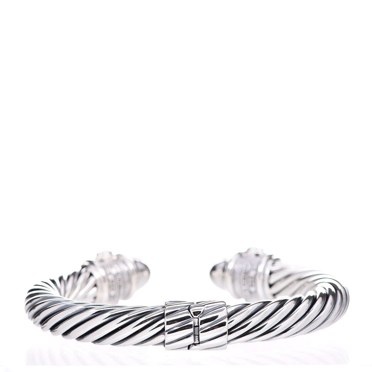 David Yurman Sterling Silver Diamond 10mm Renaissance Bracelet 3 of 6