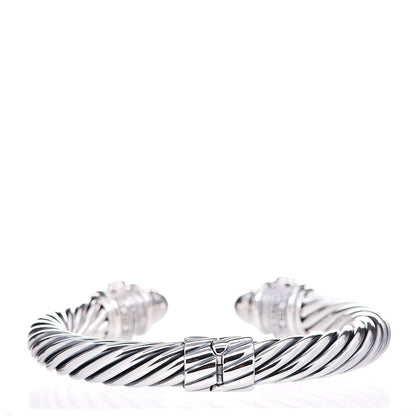 David Yurman Sterling Silver Diamond 10mm Renaissance Bracelet 3 of 6
