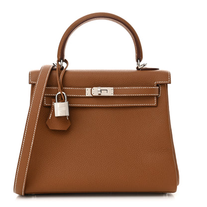 Hermes Togo Kelly Retourne 25 Gold 1 of 12