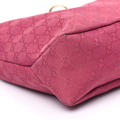 Gucci Monogram Medium Horsebit Chain Hobo Fuchsia 9 of 12