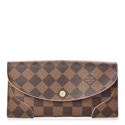 Louis Vuitton Damier Ebene Caissa Wallet Rose Ballerine 1 of 9