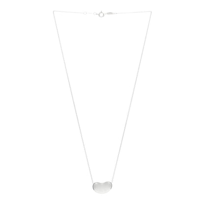 Tiffany Sterling Silver 18mm Elsa Peretti Bean Pendant Necklace 2 of 4