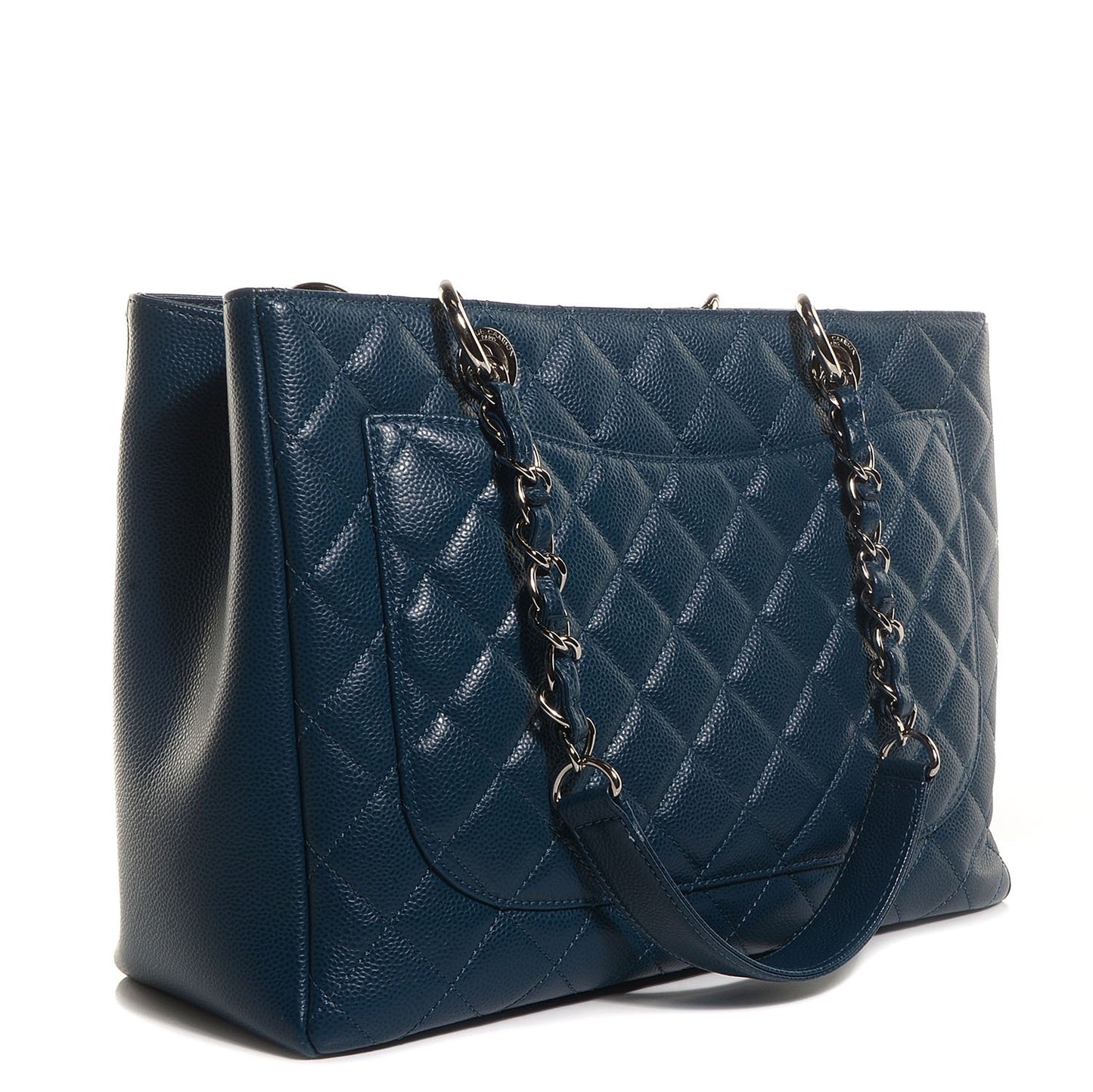 Caviar Grand Shopping Tote GST Dark Blue