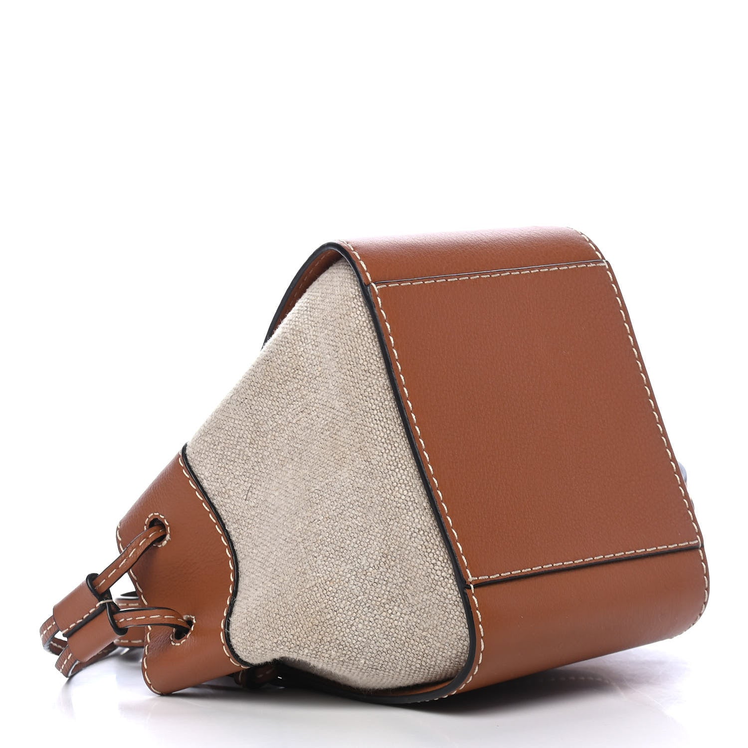 Loewe Calfskin Canvas Mini Hammock Shoulder Bag Natural Tan 4 of 8