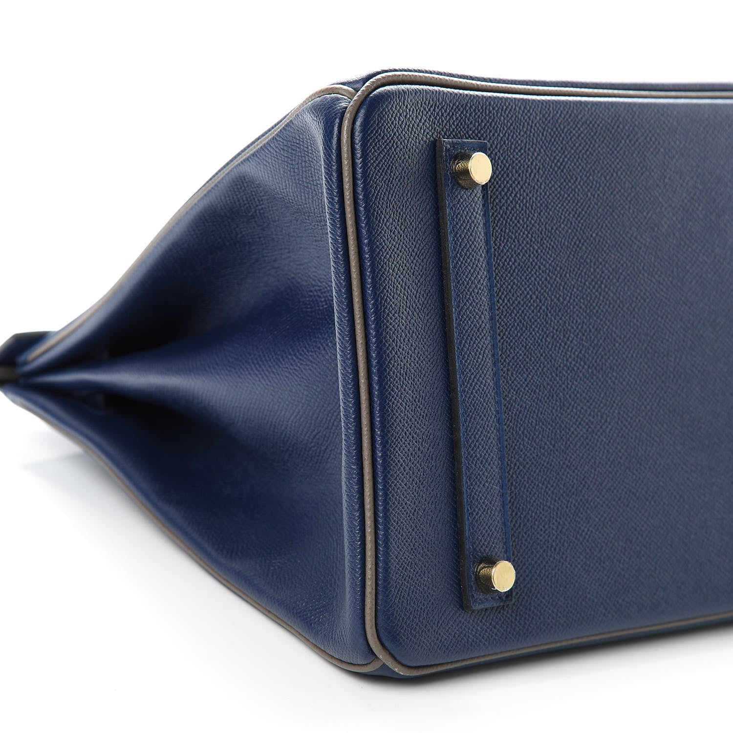 Hermes Epsom Horseshoe Birkin 35 Bleu Saphir Etain 33 of 35