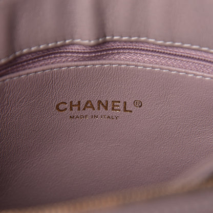 Chanel Lambskin Chevron Stitched Medium Envelope Flap Light Grey 8 of 13