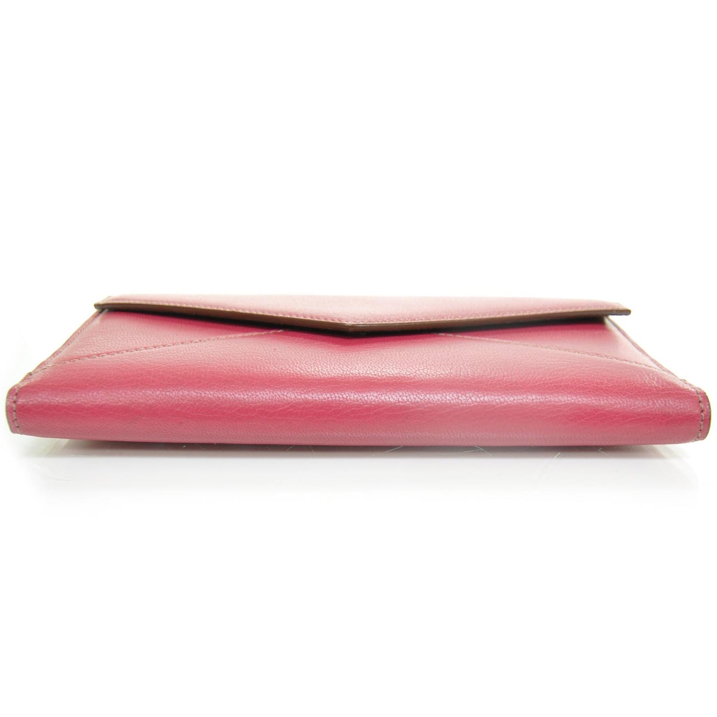 Goatskin Leather Les Must Long Slim Wallet Fuchsia