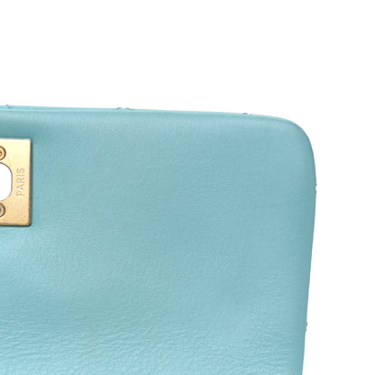 Chanel Calfskin Quilted Top Handle Flap Light Blue 9 of 13